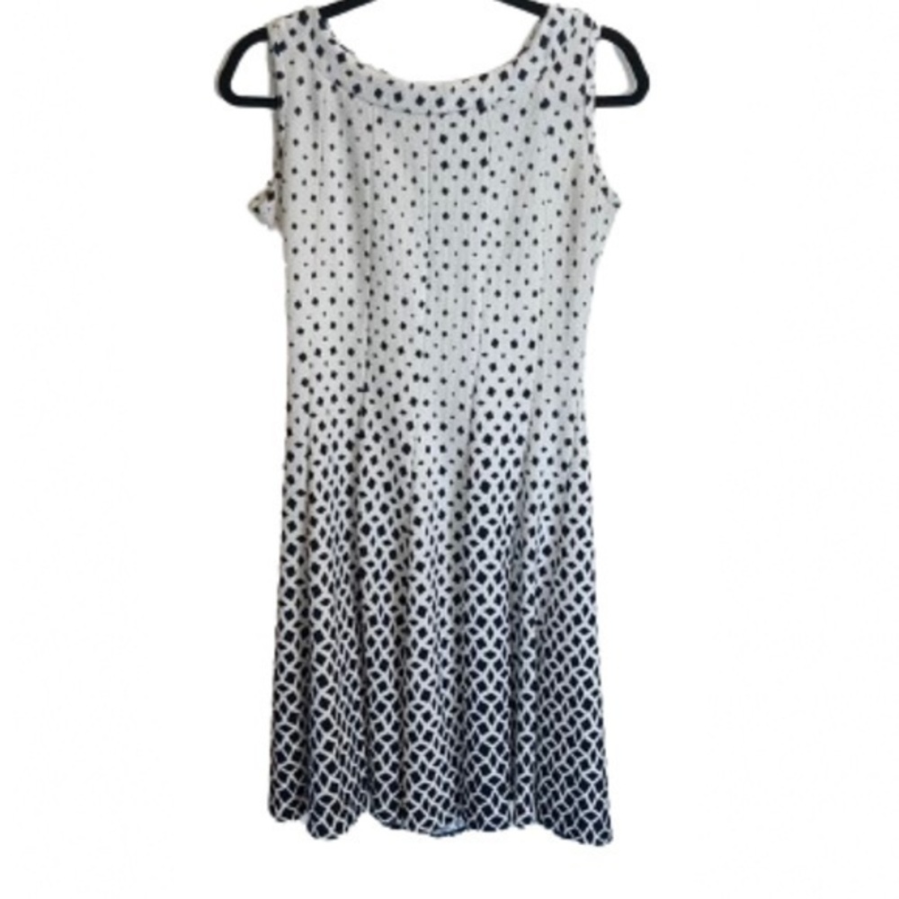 Haani navy blue and white midi dress size PS